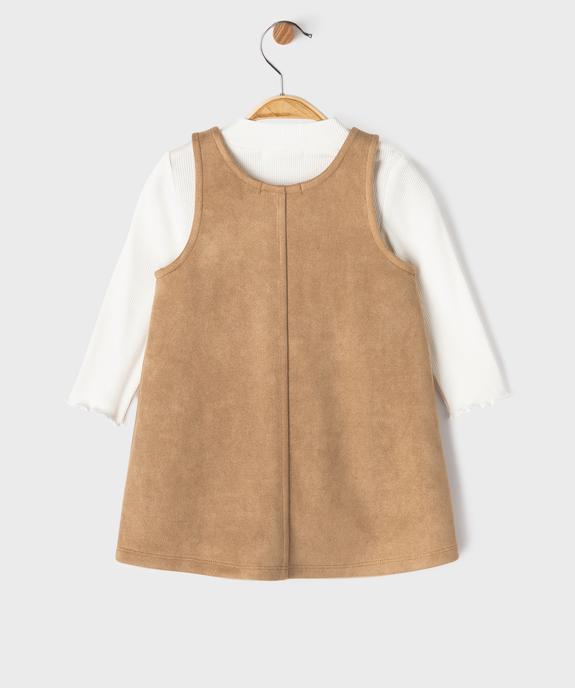 Ensemble 2 pièces bébé fille robe et tee-shirt manches longues vue5 - GEMO(BEBE DEBT) - GEMO