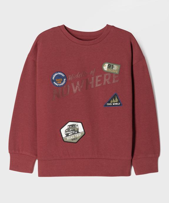 Sweat en molleton doux imprimé dinosaures all over garçon vue1 - GEMO 4G GARCON - GEMO
