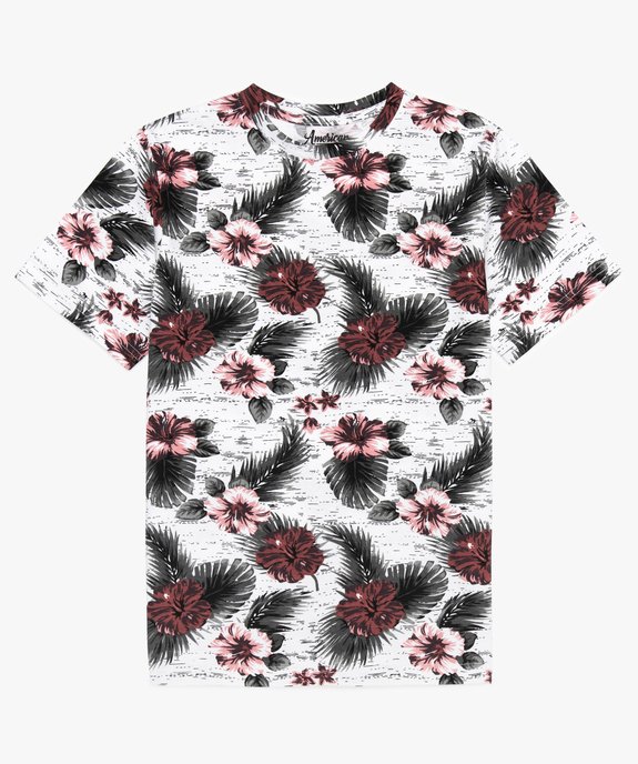 Tee-shirt garçon à motifs fleuris - American People vue1 - AMERICAN PEOPLE - GEMO