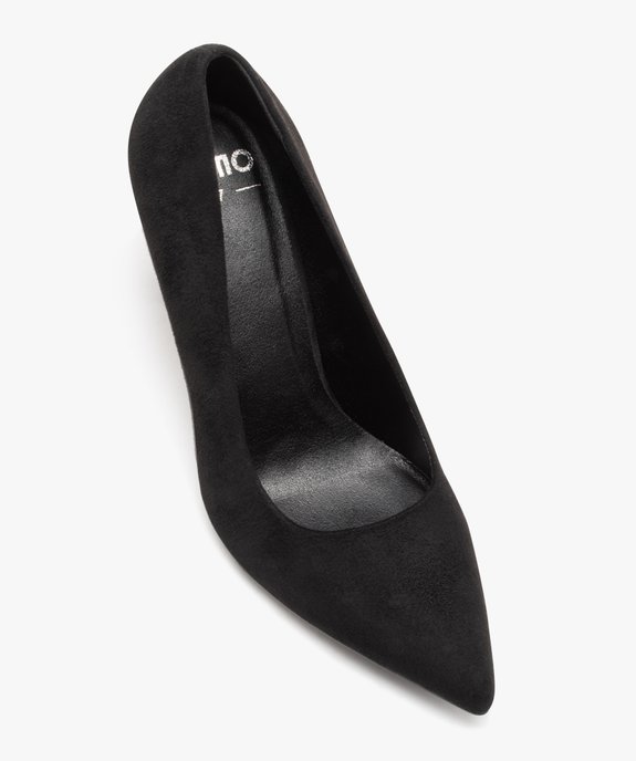 Escarpins femme unis en suédine à talon aiguille vue5 - GEMO(URBAIN) - GEMO