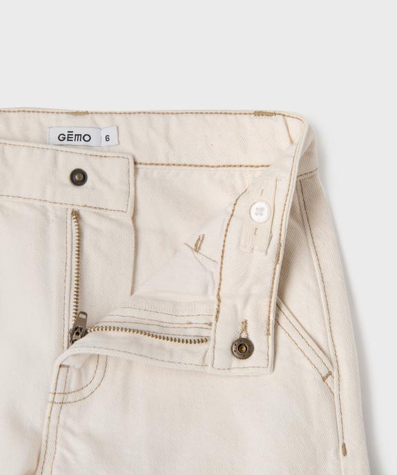 Pantalon droit multipoche en toile de coton garçon vue2 - GEMO (ENFANT) - GEMO