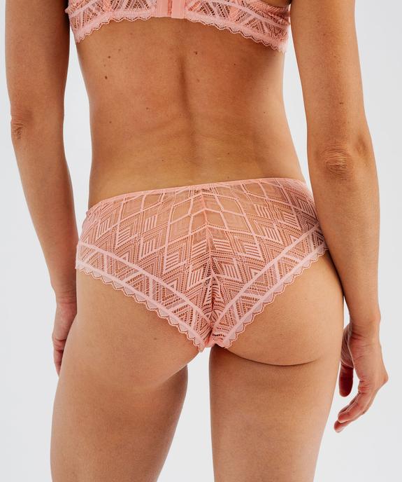 Shorty en microfibre et dentelle femme vue3 - GEMO(HOMWR FEM) - GEMO