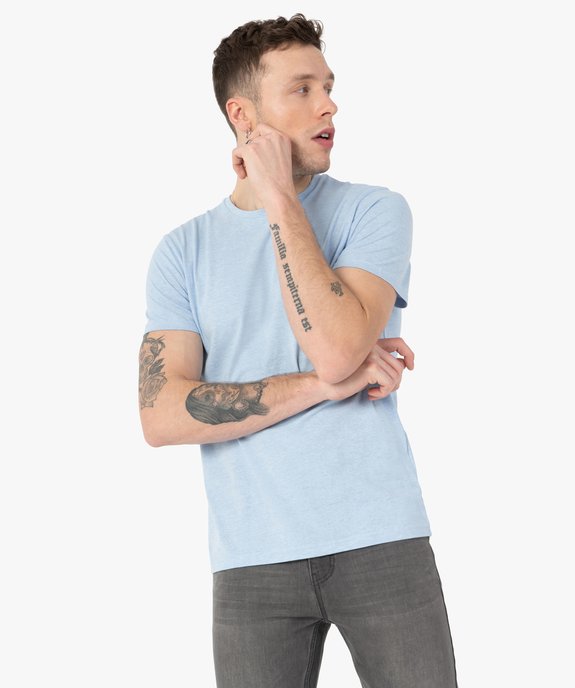 Tee-shirt à manches courtes et col rond homme vue1 - GEMO 4G HOMME - GEMO