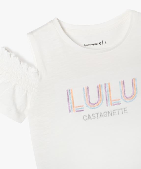 Tee-shirt manches courtes à épaules dénudées fille - LuluCastagnette vue2 - LULUCASTAGNETTE - GEMO