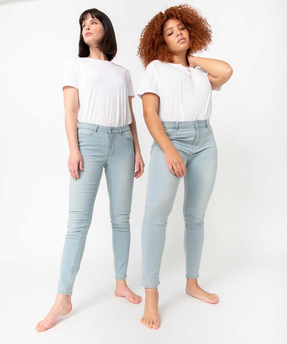 Jean femme délavé coupe slim vue13 - GEMO 4G FEMME - GEMO