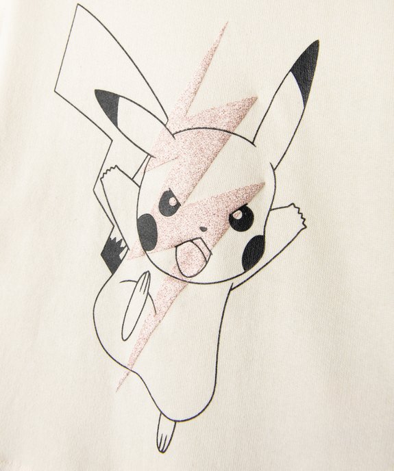 Sweat fille tricolore avec motif Pikachu - Pokemon vue5 - POKEMON - GEMO