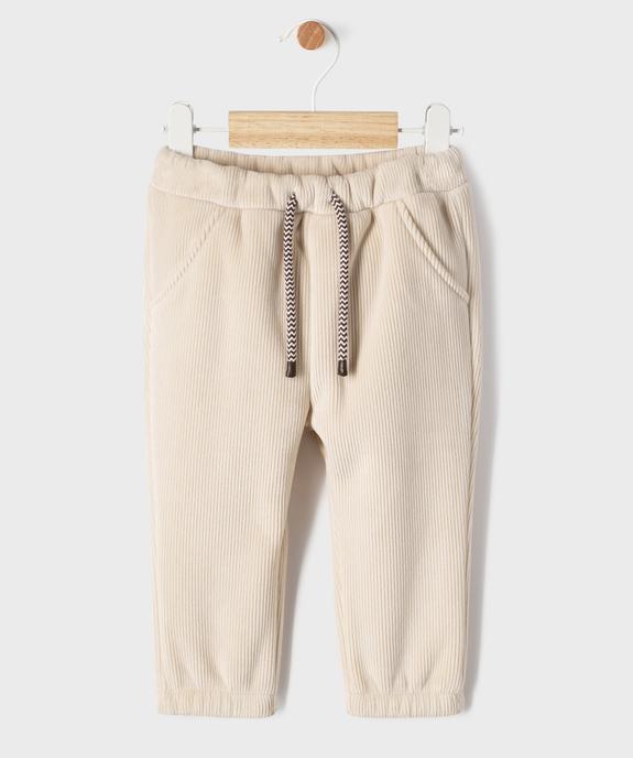 Pantalon en velours côtelé avec doublure polaire bébé vue1 - GEMO(BEBE DEBT) - GEMO