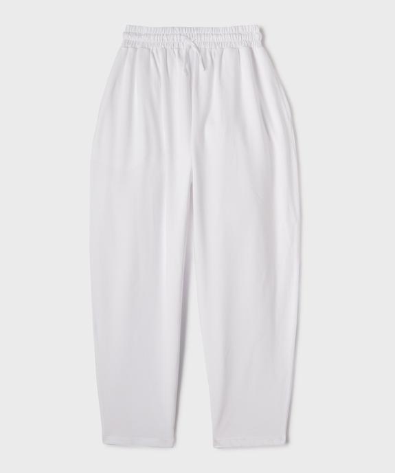 Pantalon de jogging ample avec ceinture ajustable fille vue1 - GEMO (JUNIOR) - GEMO