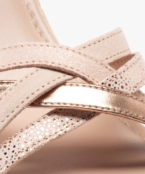 Sandales femme compensés et fines brides en cuir - Taneo vue6 - TANEO - GEMO