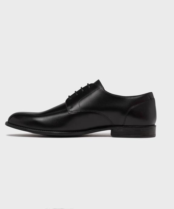 Derbies en cuir surpiqués homme - Tanéo vue3 - TANEO - GEMO