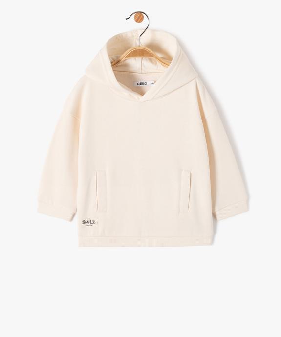Sweat à capuche en molleton doux bébé garçon vue1 - GEMO 4G BEBE - GEMO