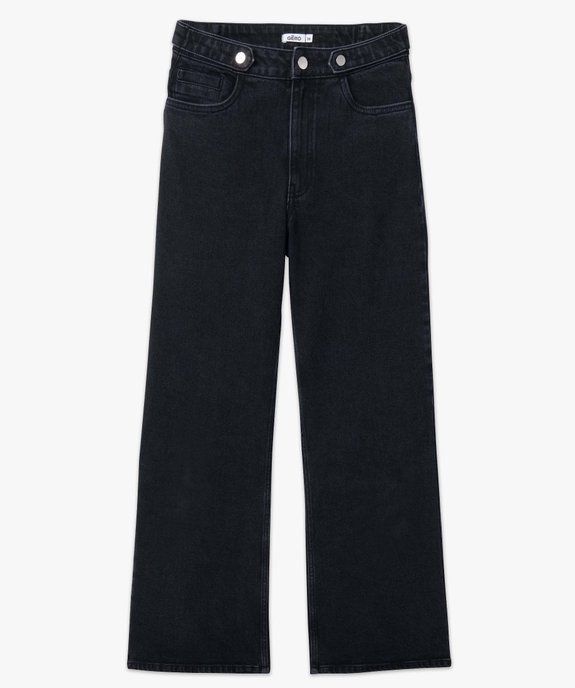Jean femme « wide leg » taille haute légèrement délavé vue4 - GEMO(FEMME PAP) - GEMO
