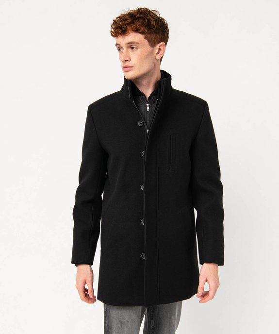 Manteau mi-long avec col intérieur amovible homme vue2 - GEMO (HOMME) - GEMO