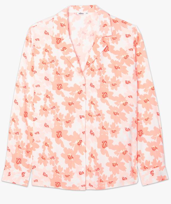 Chemise femme à motifs fleuris vue4 - GEMO(FEMME PAP) - GEMO