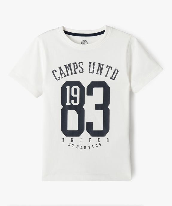 Tee-shirt manches courtes en coton imprimé garçon - Camps United vue1 - CAMPS GEMO FOR GOOD - GEMO