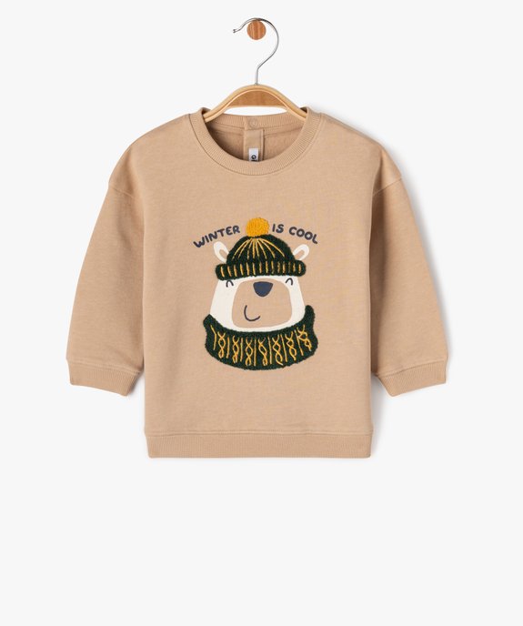 Sweat avec motif hivernal bébé garçon vue1 - GEMO(BEBE DEBT) - GEMO