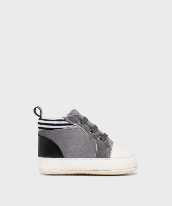 Chaussons de naissance façon basket bébé garçon - LuluCastagnette vue1 - LULUCASTAGNETTE - GEMO