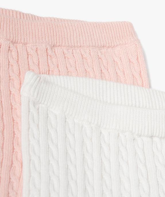 Pantalon en maille torsadée bébé (lot de 2) vue2 - GEMO(BB COUCHE) - GEMO