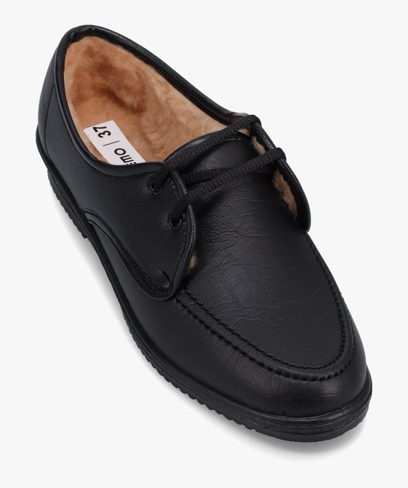 Derbies femme confort unis doublure fourrée vue5 - GEMO (CONFORT) - GEMO
