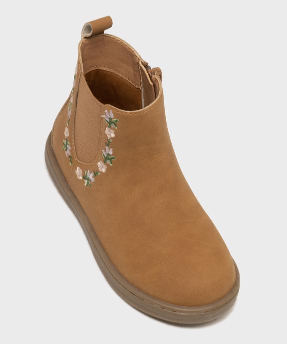 Boots Chelsea zippées à broderie fleurie fille - Lovely Wings vue5 - LOVELY WINGS - GEMO