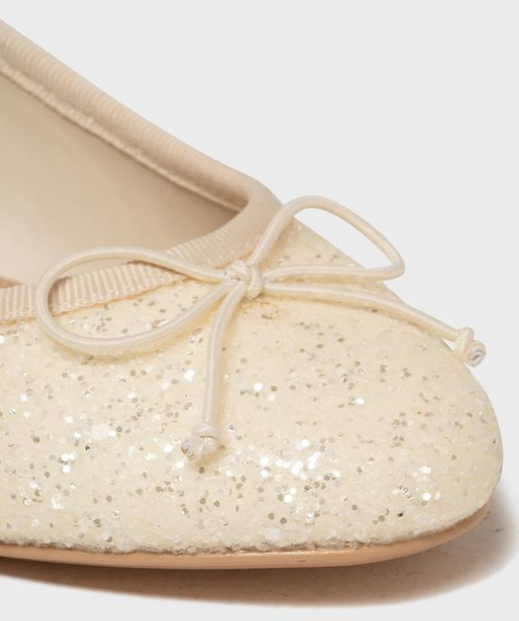 Ballerines à talon en matière pailletée femme - Follow Me vue6 - FOLLOW ME - GEMO