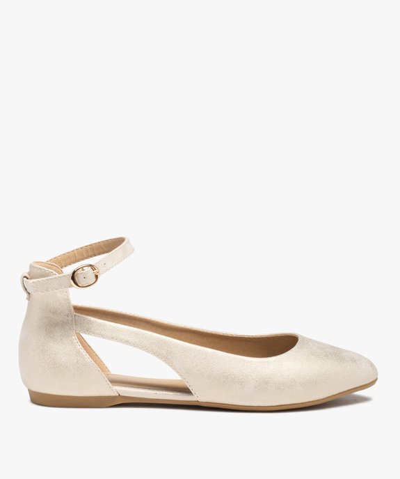 Ballerines femme à talon plat unies avec bride cheville vue2 - VALENTINA BALDA - GEMO