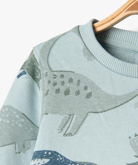 Sweat molletonné avec motif dinosaure bébé garçon vue2 - GEMO 4G BEBE - GEMO