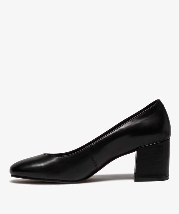 Escarpins femme à talon carré en cuir uni – Pierre Cardin vue3 - PIERRE CARDIN D - GEMO