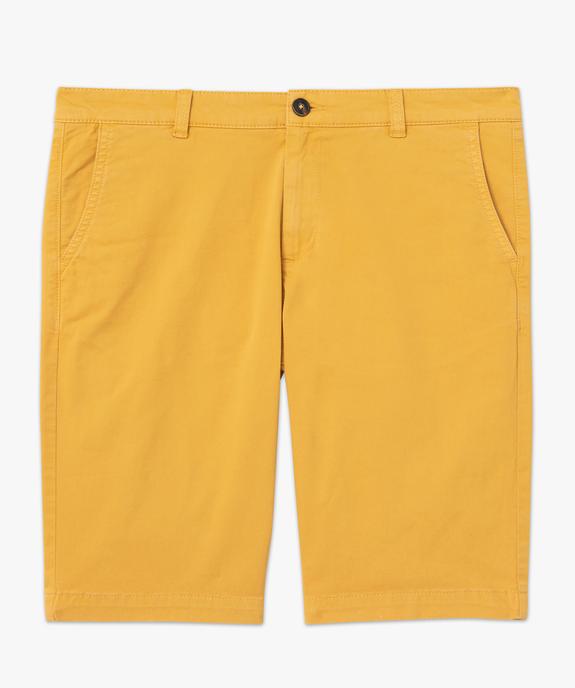 Bermuda coupe chino en toile stretch homme vue4 - GEMO 4G HOMME - GEMO