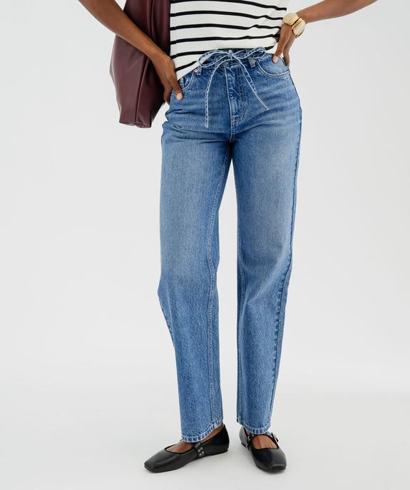 Jean Full Lenght Straight taille haute femme vue1 - GEMO 4G FEMME - GEMO