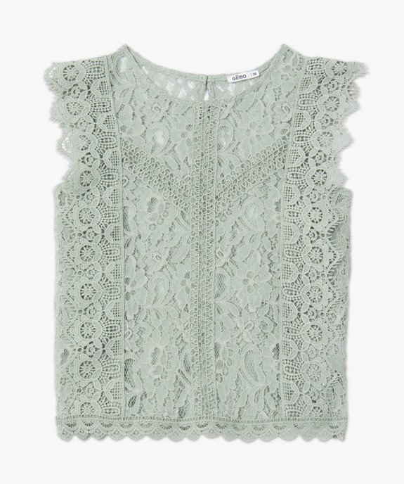 Blouse femme sans manches en dentelle transparente vue4 - GEMO(FEMME PAP) - GEMO