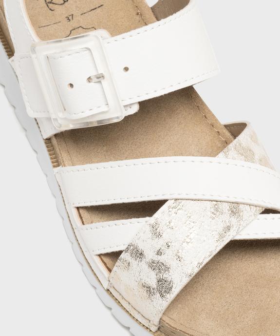 Sandales à brides avec touches pailletées femme - Emilia Rosa vue6 - EMILIA ROSA - GEMO