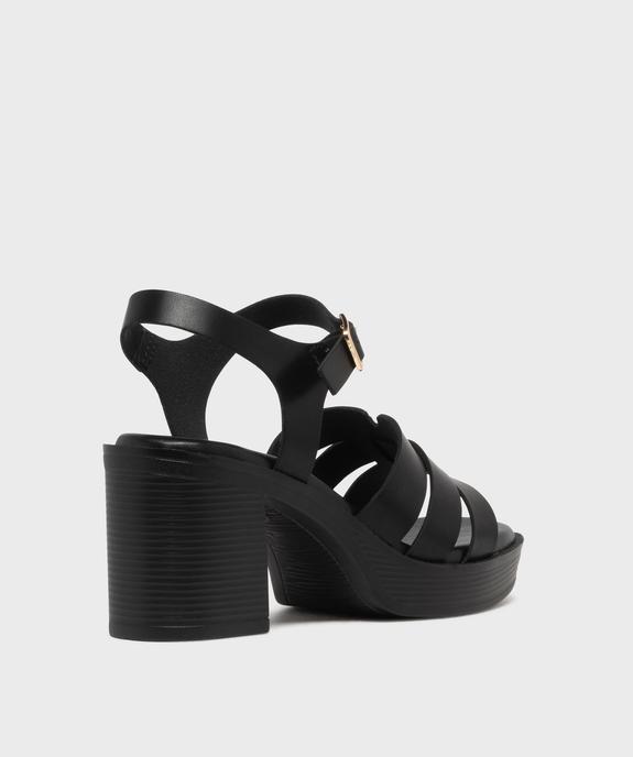 Sandales à talon sur semelle plateforme femme - Follow Me vue4 - FOLLOW ME - GEMO