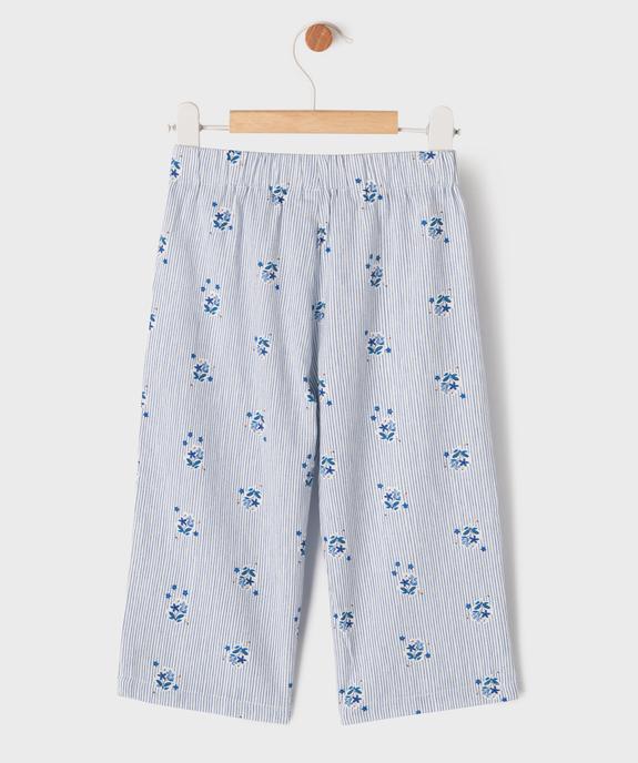 Pantalon à rayures et motifs fleuris bébé fille - LuluCastagnette vue3 - LULU CASTAGNETTE GEMO FOR GOOD - GEMO