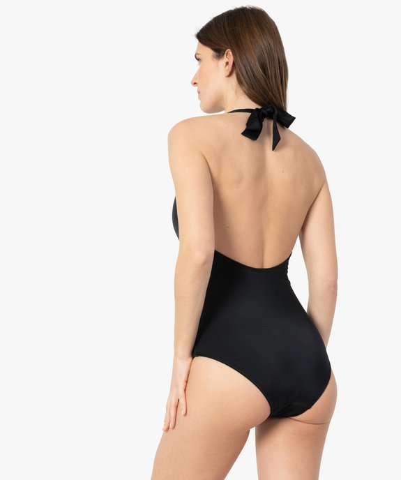 Maillot de bain femme une pièce forme triangle vue3 - GEMO (PLAGE) - GEMO