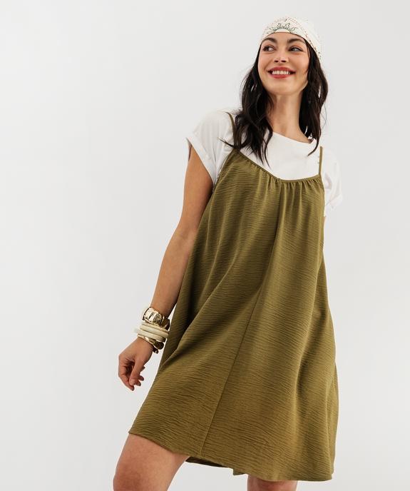 Robe courte à fines bretelles femme vue1 - GEMO 4G FEMME - GEMO