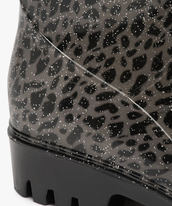 Bottes de pluie femme à motifs tachetés et paillettes vue6 - GEMO (EQUIPT) - GEMO