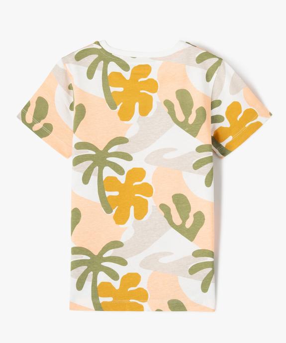 Tee-shirt manches courtes à motifs exotiques garçon vue3 - GEMO (ENFANT) - GEMO