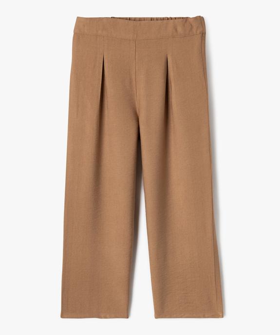 Pantalon large en toile fluide fille vue1 - GEMO 4G FILLE - GEMO