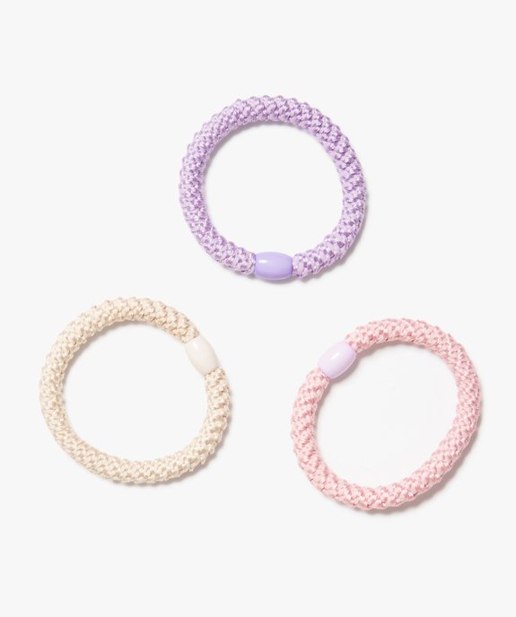 Élastique à cheveux tressé avec perle fille (lot de 3) vue1 - GEMO (ACCESS) - GEMO