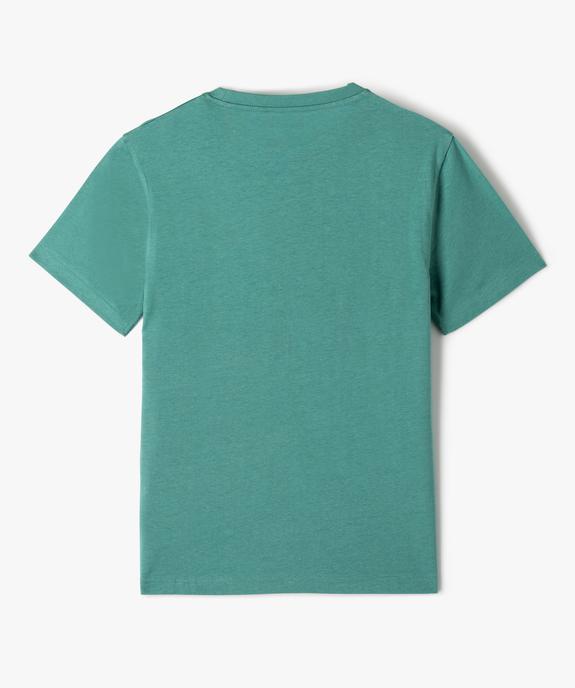 Tee-shirt garçon à manches courtes avec large motif vue3 - GEMO