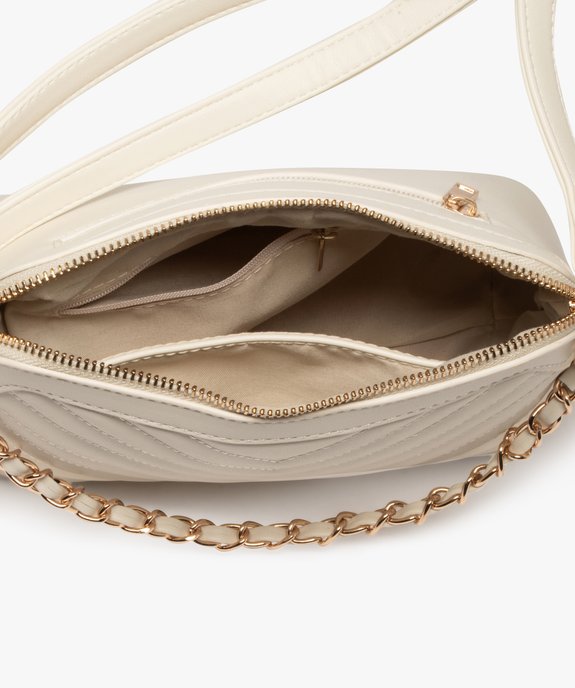 Sac à bandoulière matelassé avec anse chaîne femme vue3 - GEMO (ACCESS) - GEMO