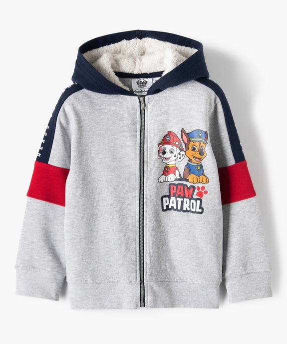 Sweat garçon zippé chaud à capuche - La Pat Patrouille vue2 - PAT PATROUILLE - GEMO