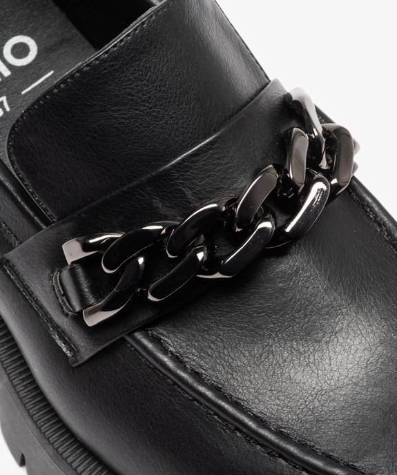 Mocassins femme unis à semelle crantée débordante vue7 - GEMO (CASUAL) - GEMO