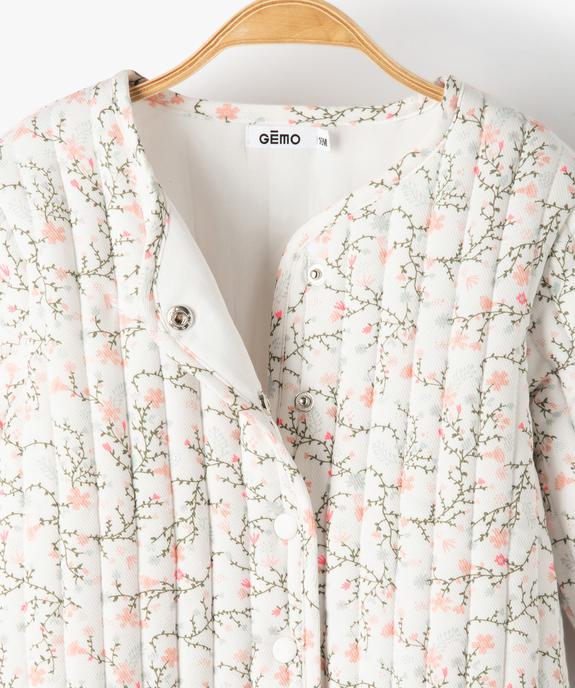Veste bébé fille matelassée à motif fleuri vue2 - GEMO(BEBE DEBT) - GEMO