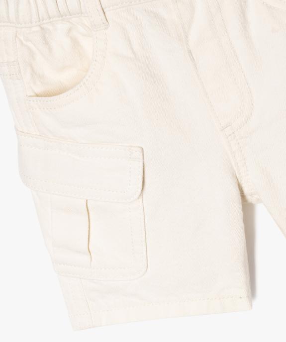 Bermuda cargo en twill de coton bébé garçon vue2 - GEMO(BEBE DEBT) - GEMO