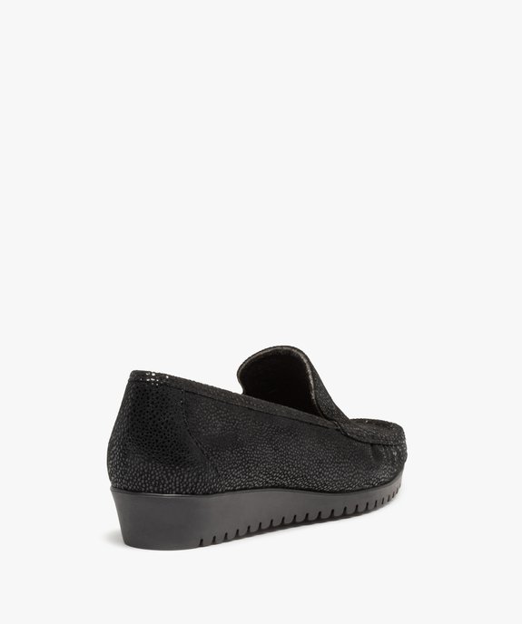 Mocassins confort femme à semelle crantée et dessus cuir  vue4 - GEMO (CONFORT) - GEMO