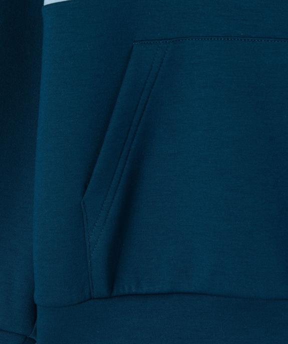 Sweat poche kangourou à col montant zippé garçon vue4 - GEMO (ENFANT) - GEMO