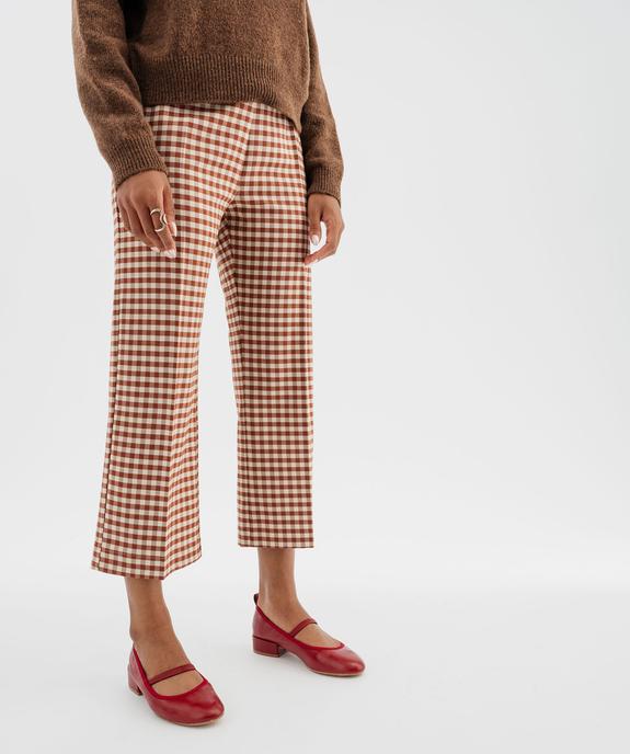 Pantalon à carreaux 7/8e femme vue3 - GEMO(FEMME PAP) - GEMO