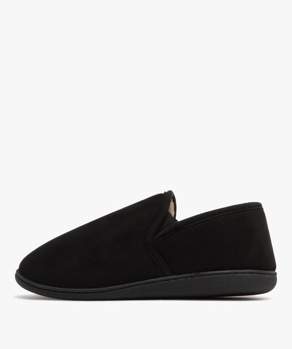 Chaussons homme fourrés sherpa dessus en velours - Chevignon vue3 - CHEVIGNON - GEMO
